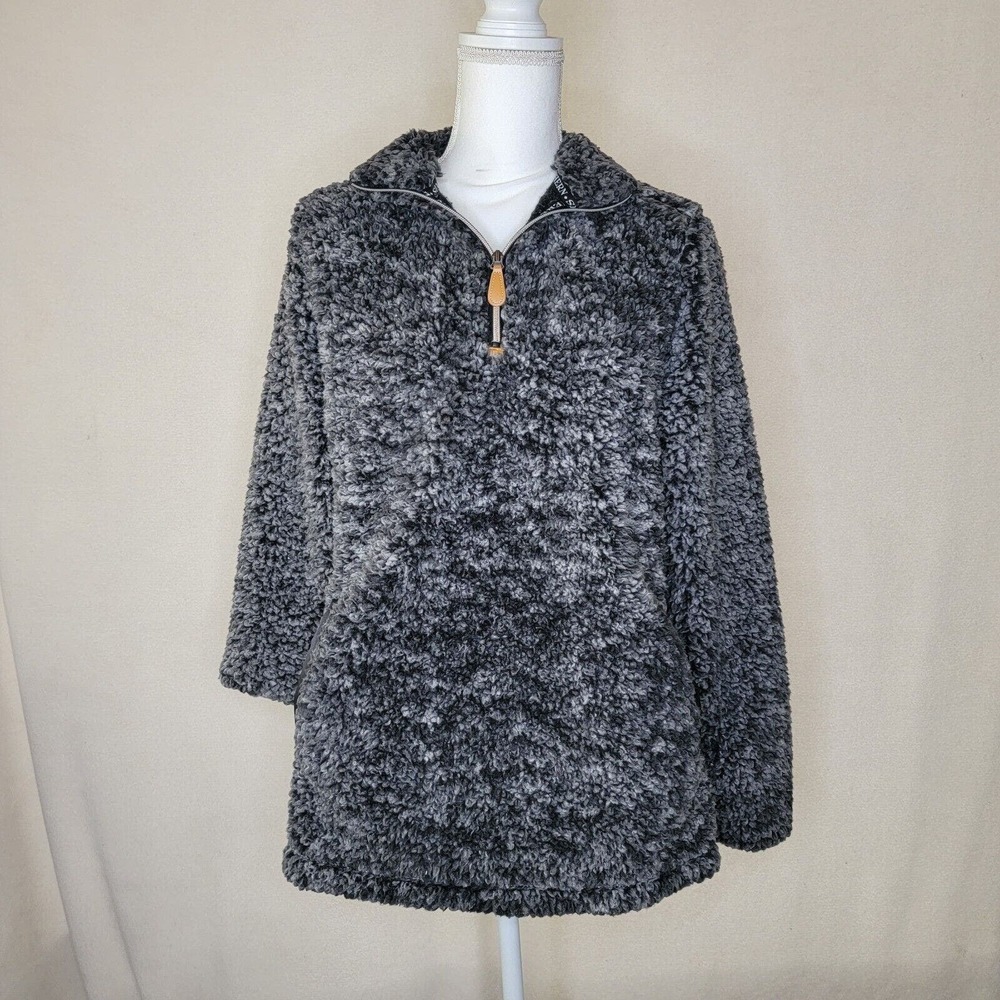 Simply Southern Fleece Grey 1/4 Zip Pullover medium